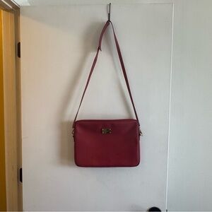 Michael Kors Red Laptop Bag with Adjustable Strap